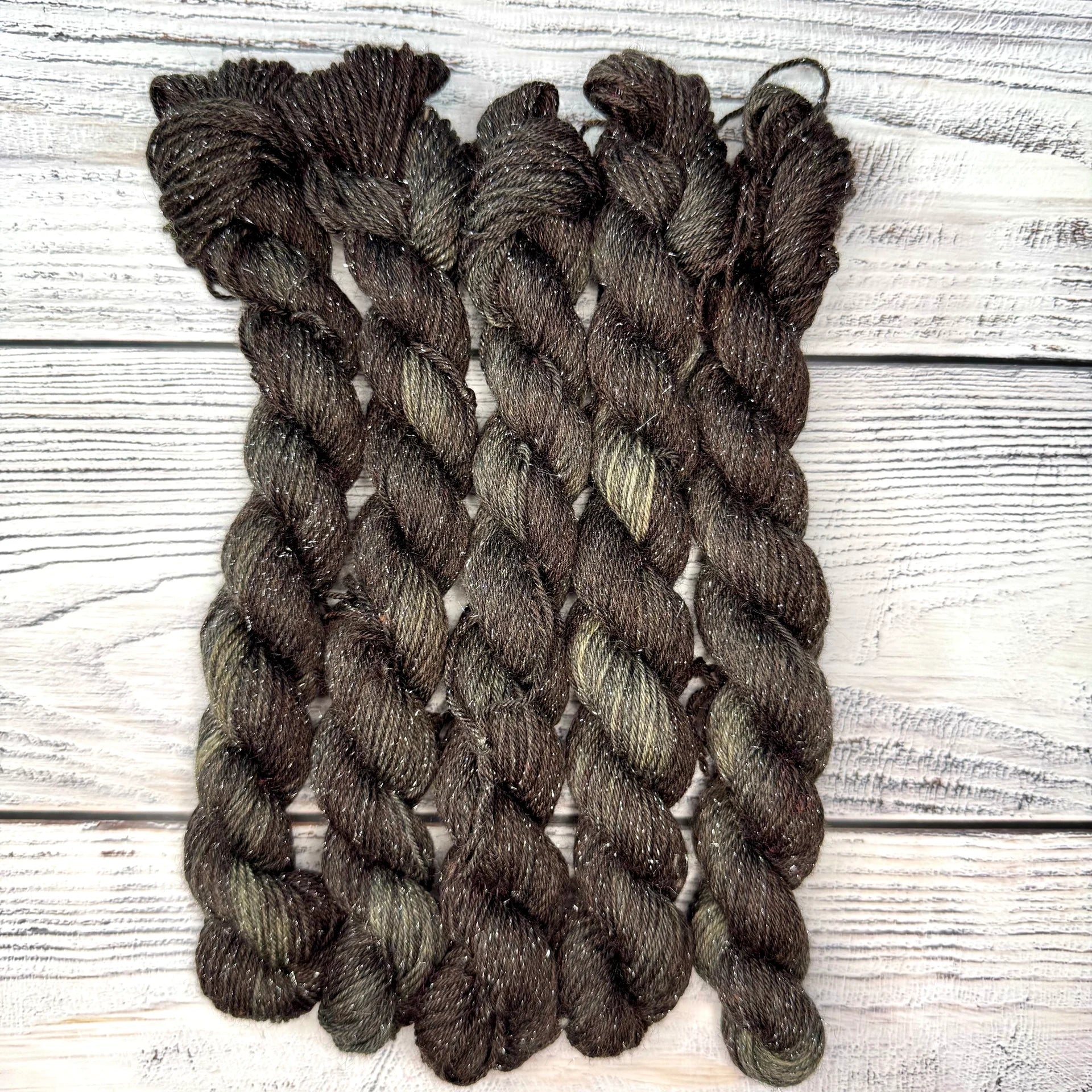 Glitter Sock Yarn 20g •Black•