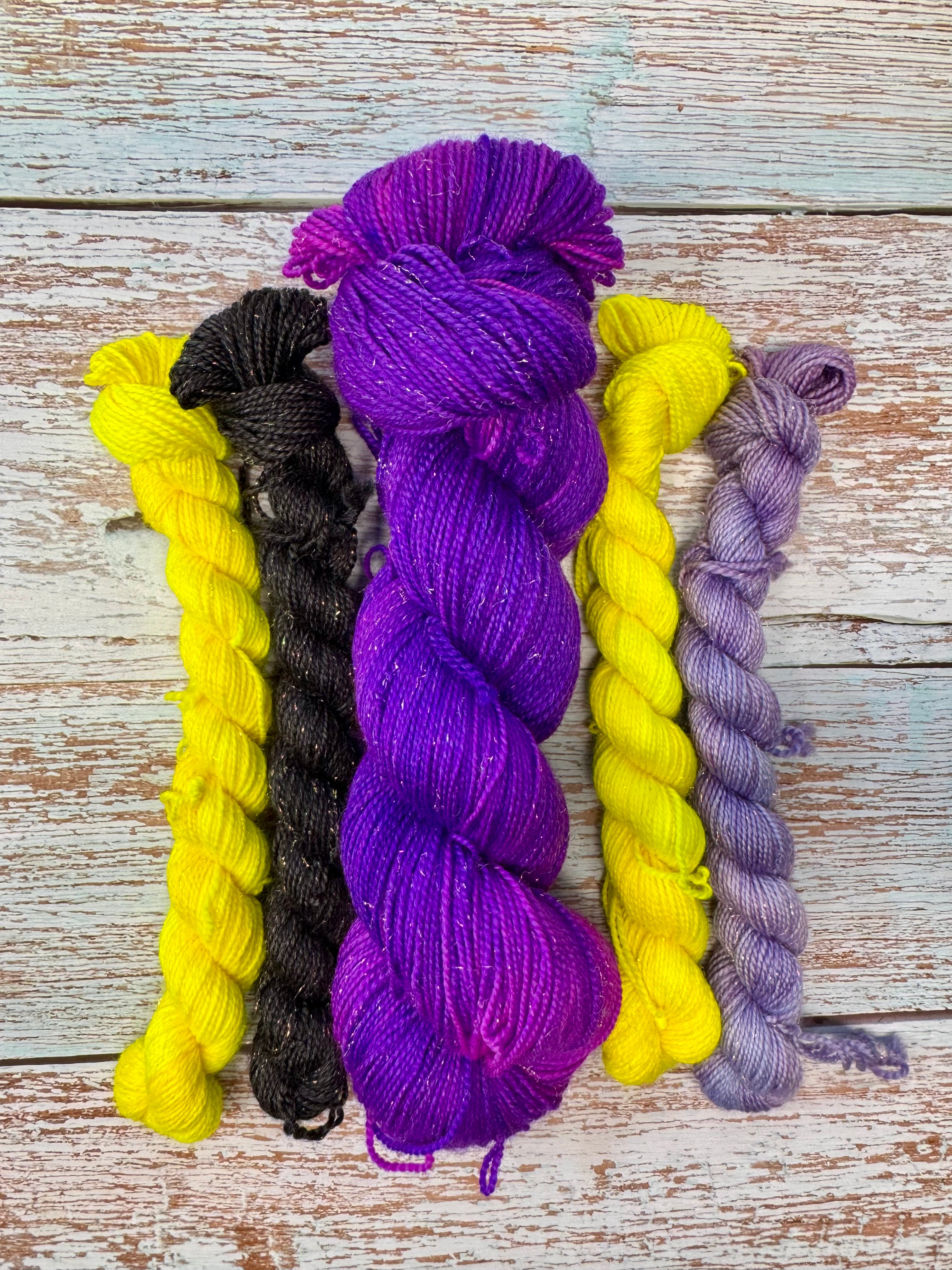 Honeydukes Glitzer Socken Set •Neon Schokofrosch• plus kostenloser Strickanleitung