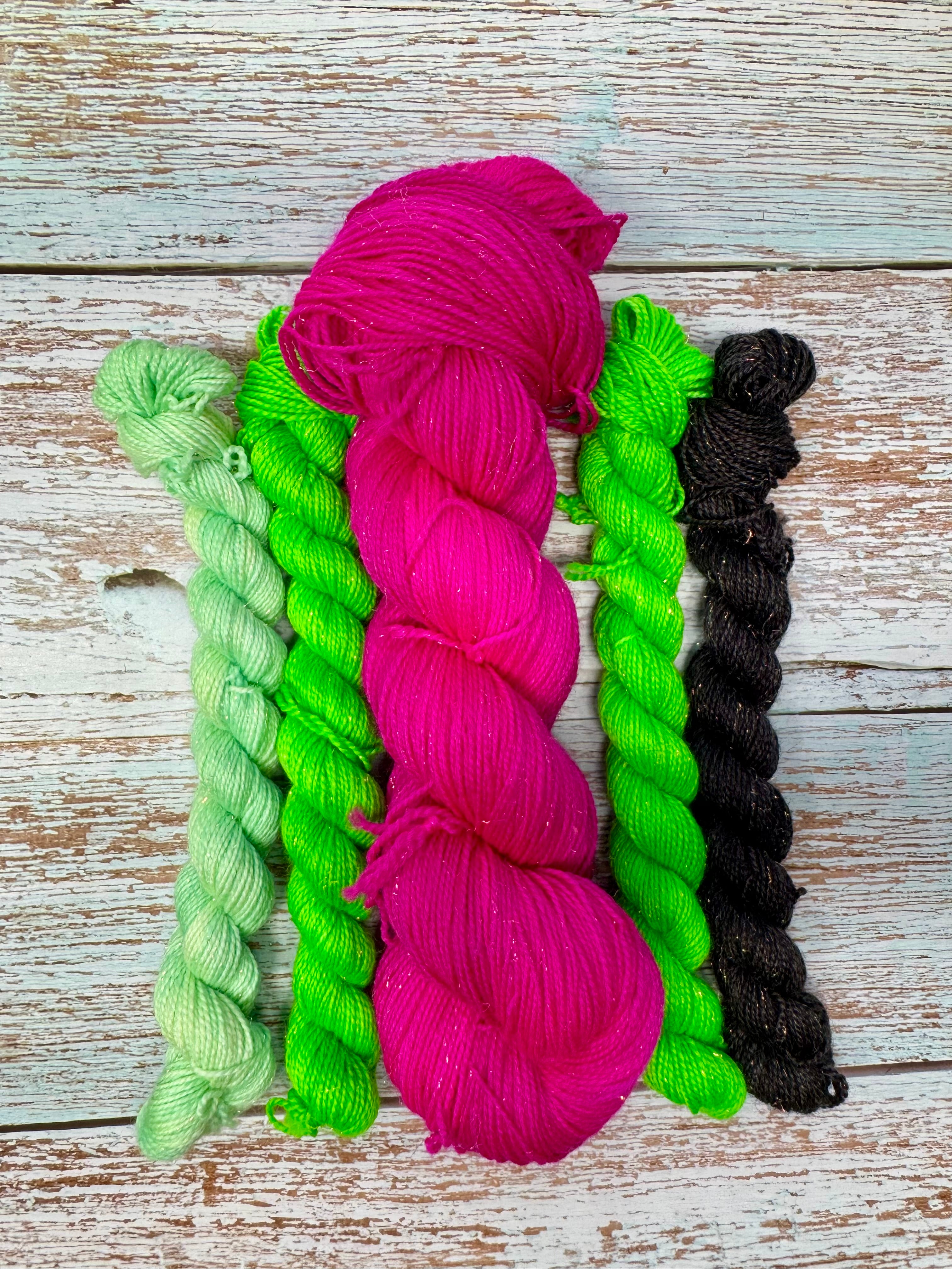 Honeydukes Glitzer Socken Set •Neon Honeydukes• plus kostenloser Strickanleitung