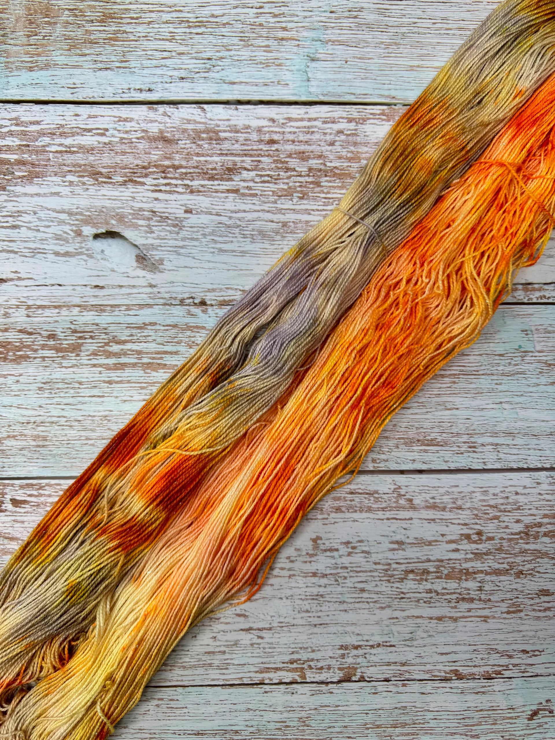 Glitter Sock Yarn Into Pastel