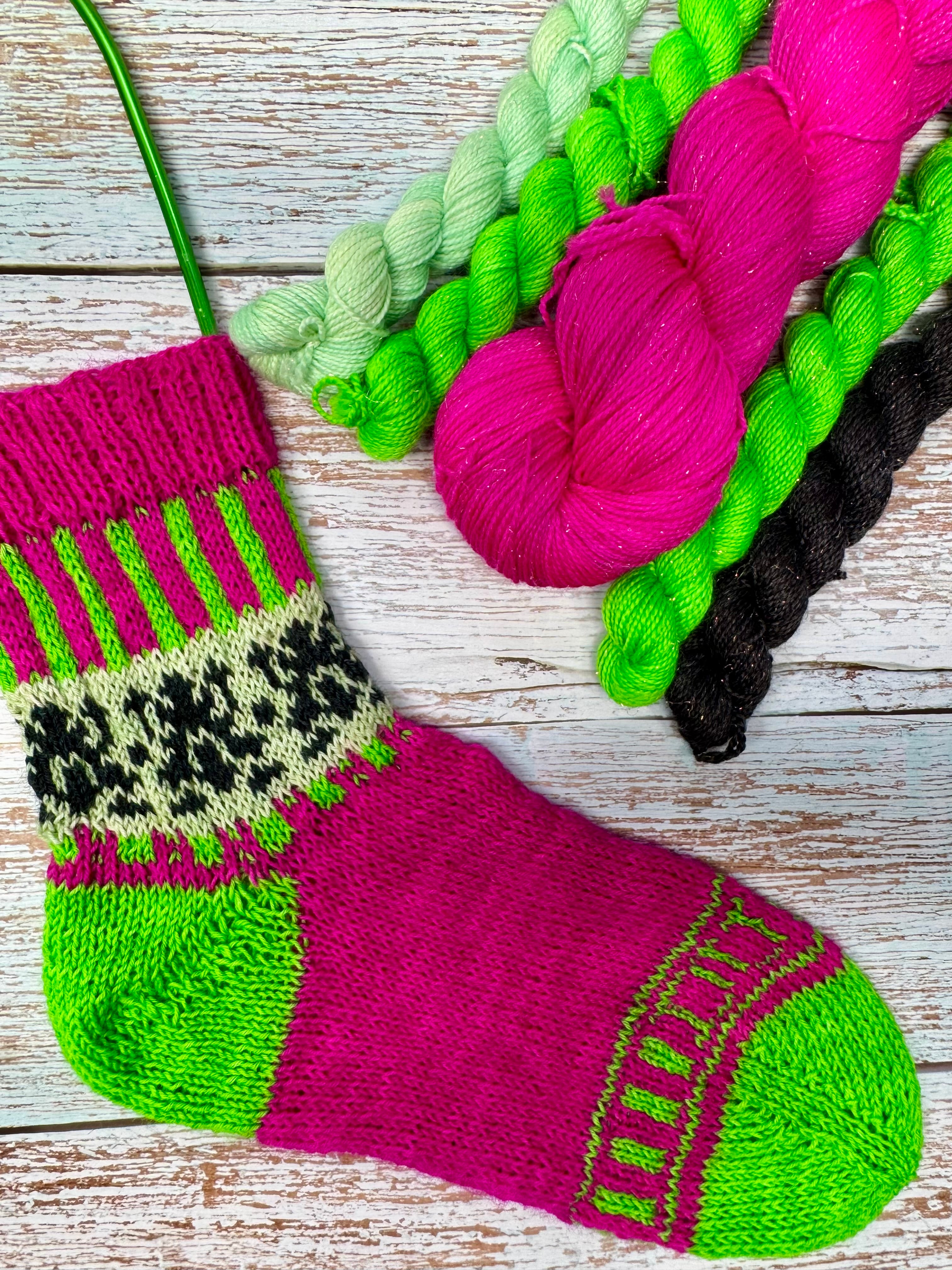 Honeydukes Glitzer Socken Set •Neon Honeydukes• plus kostenloser Strickanleitung