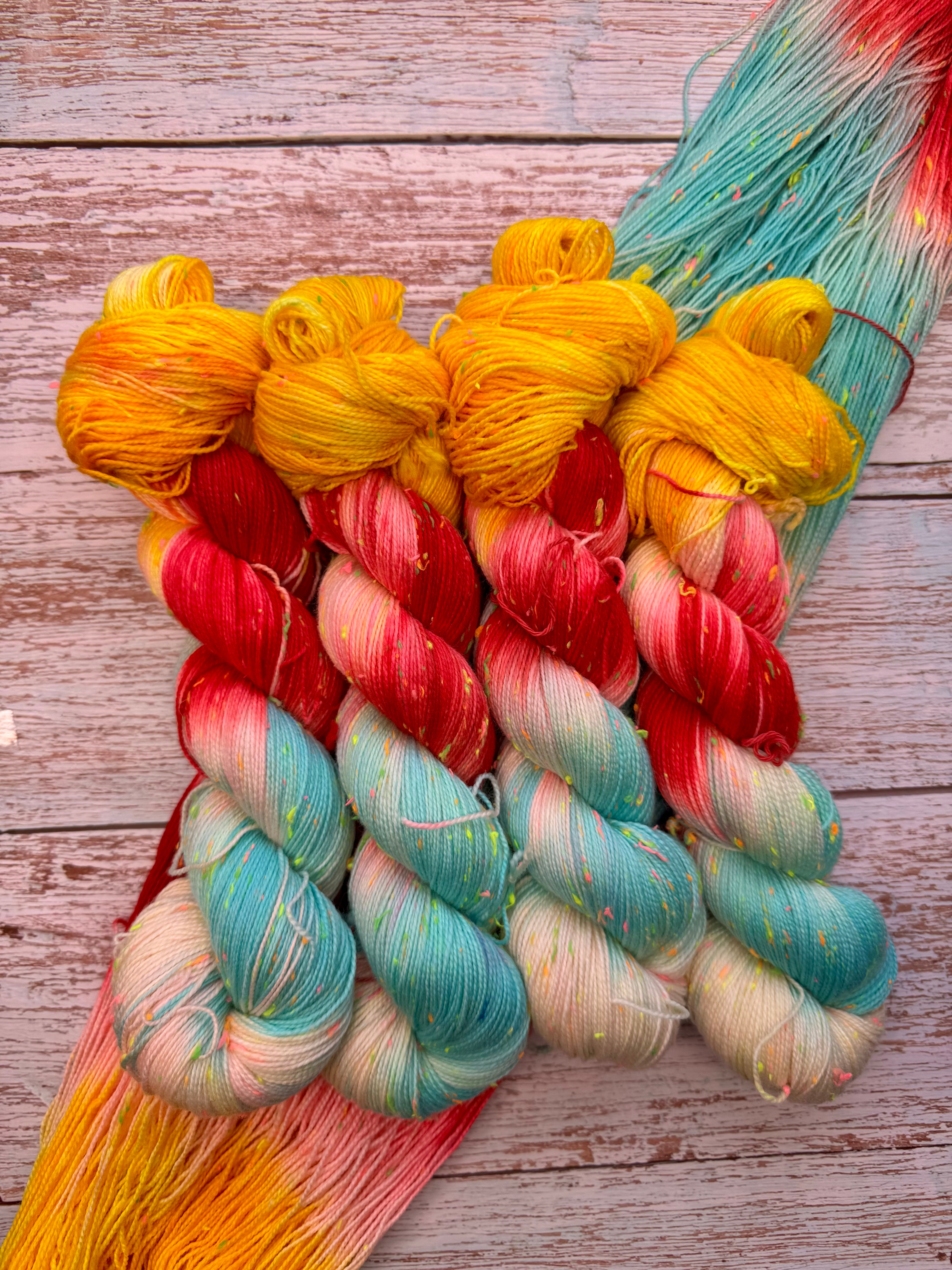 Sock Yarn Neon Neps •Neon Eternal Sailor Moon•