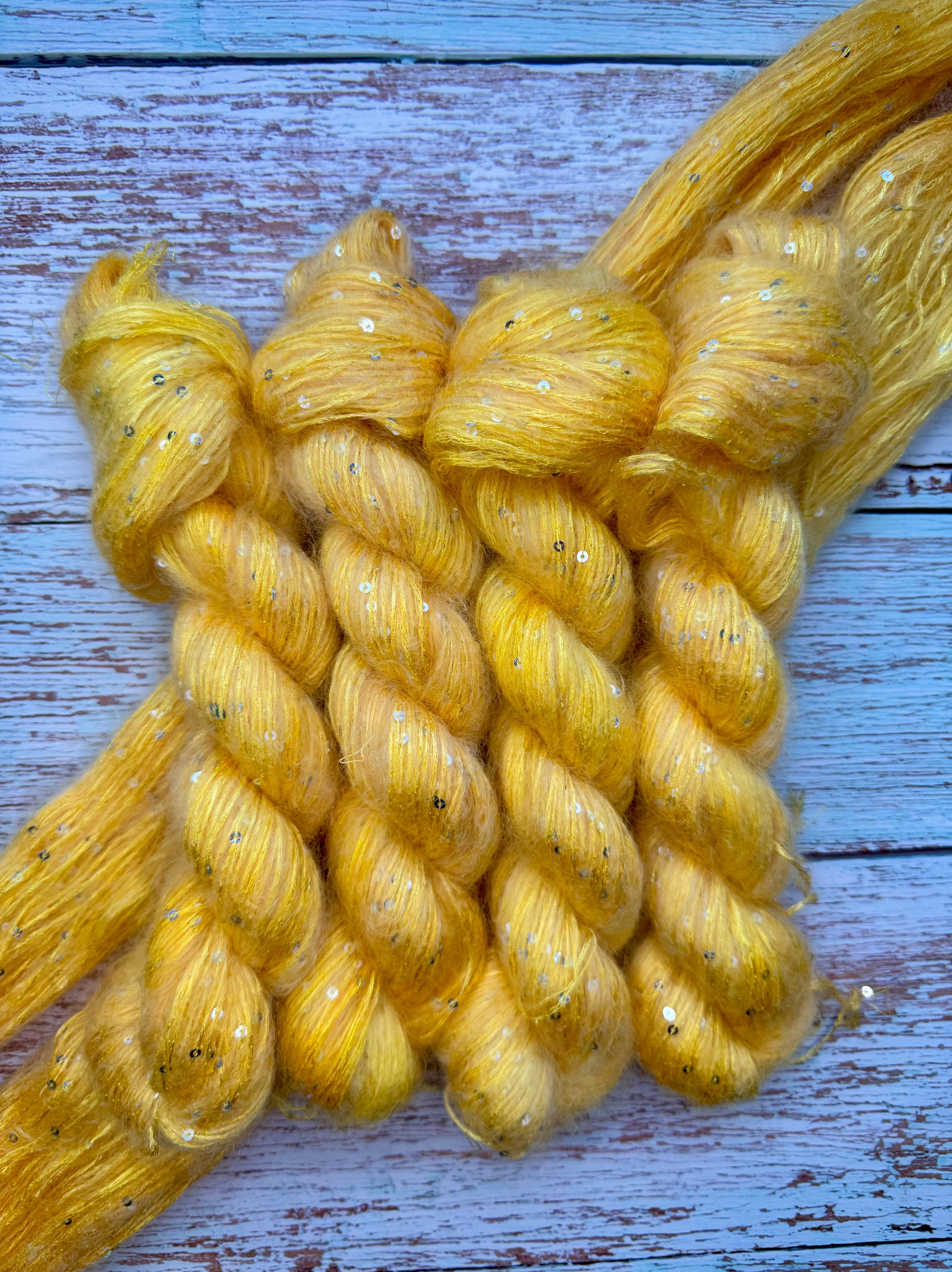 Super Kid Mohair Sequins •Saffron•