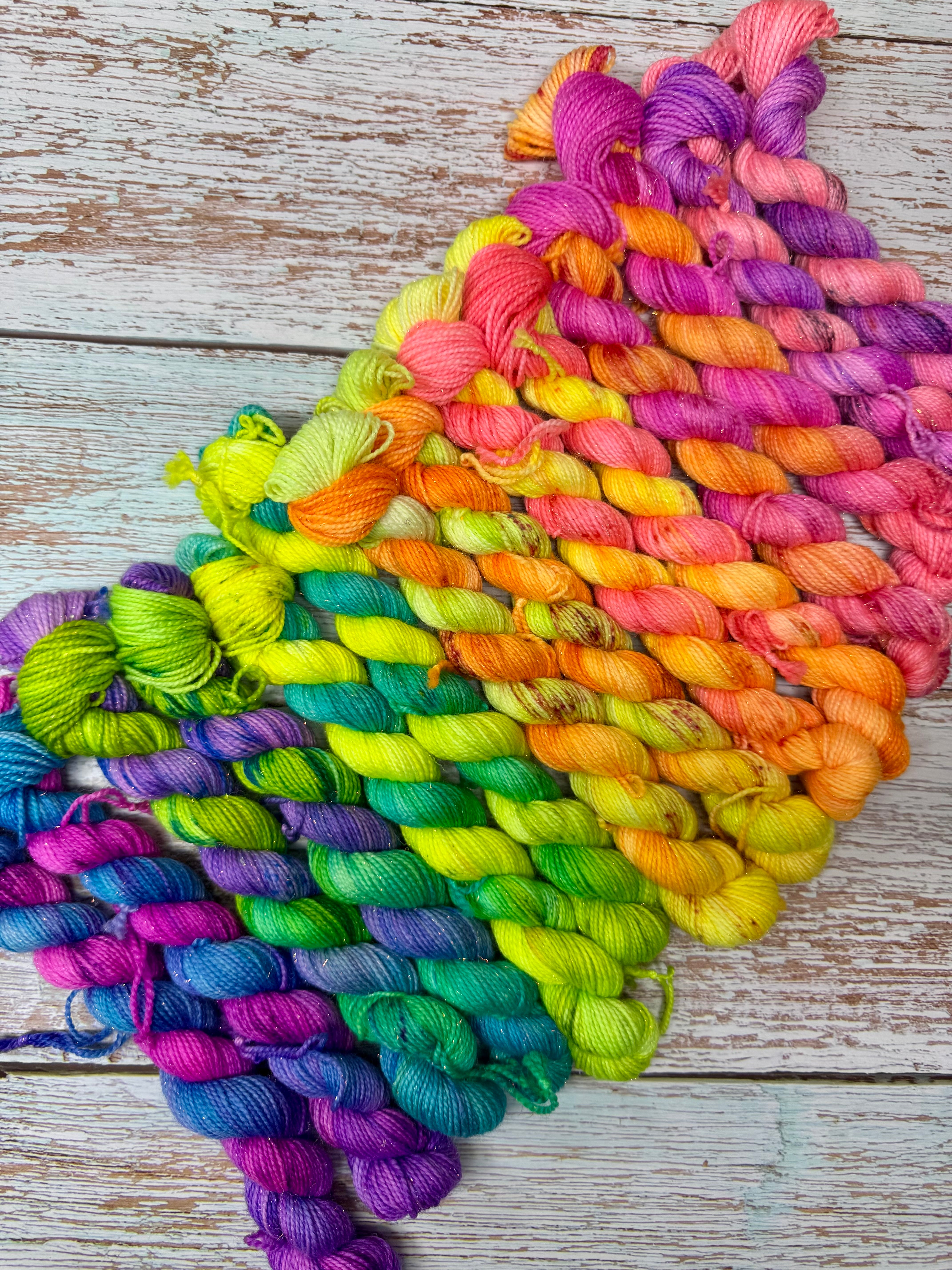 Mini Set Mermaid Sparkle Sockenwolle °Rainbow Road°