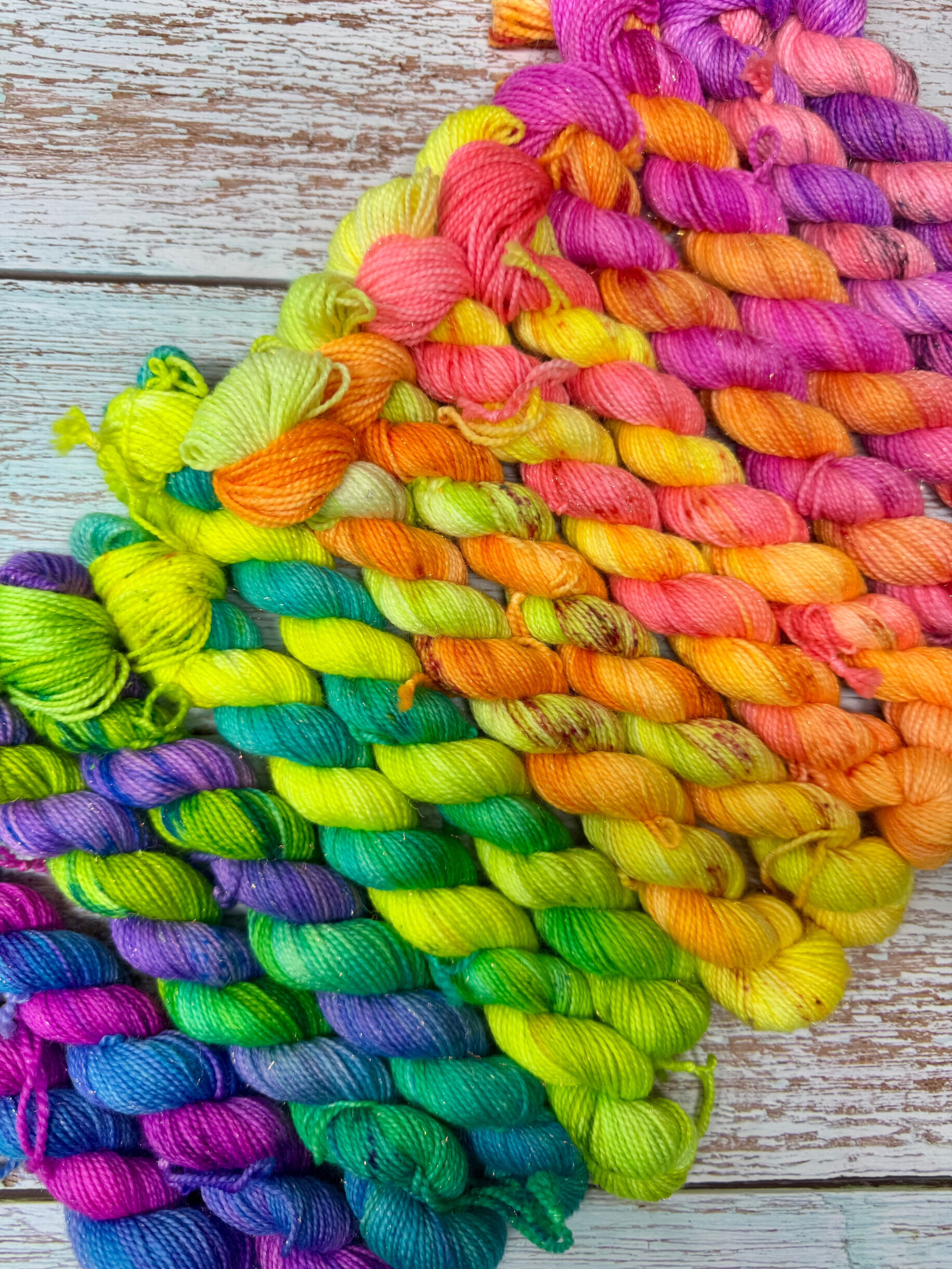 Mini Set Mermaid Sparkle Sockenwolle °Rainbow Road°