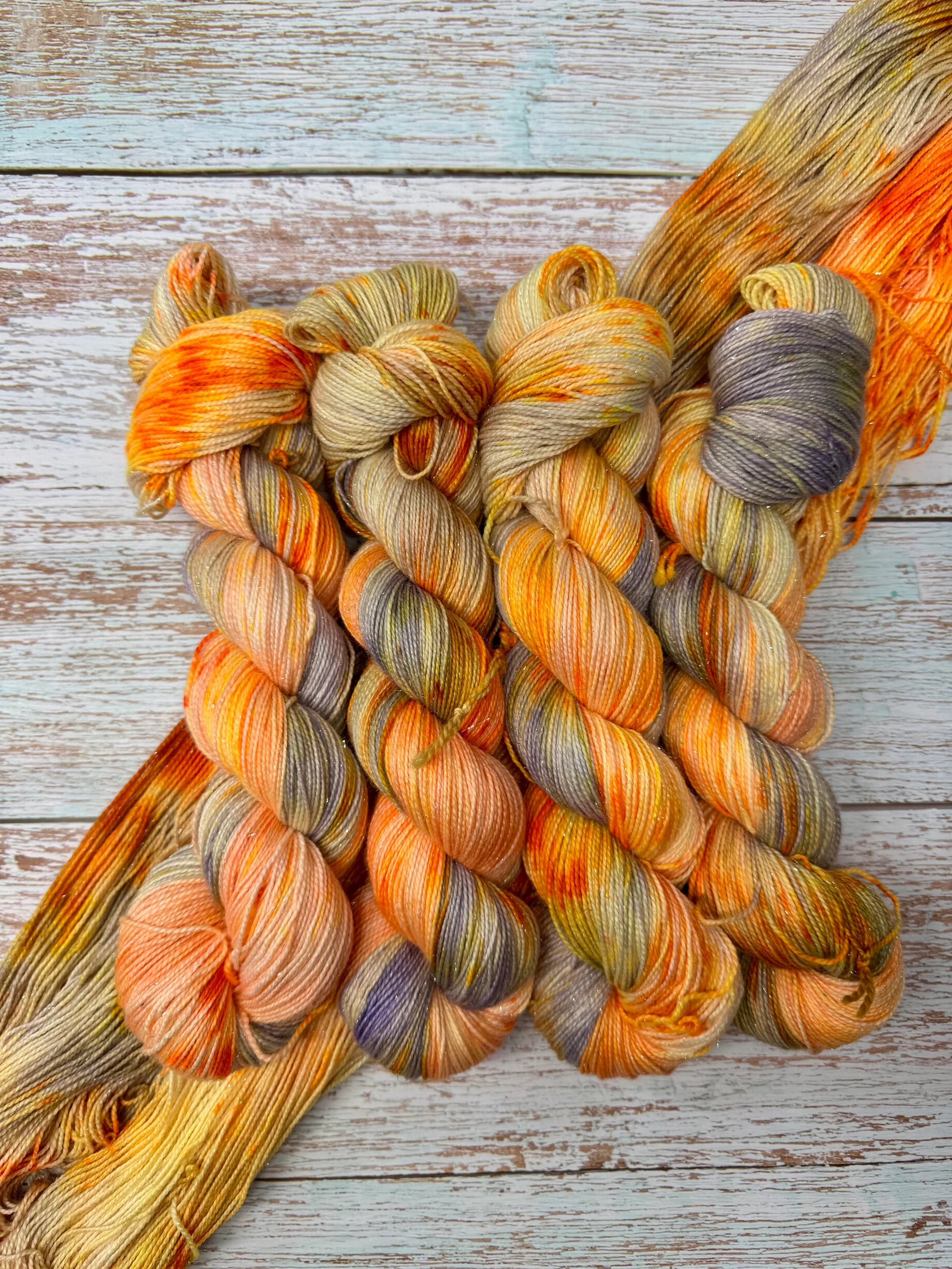Glitter Sock Yarn Into Pastel